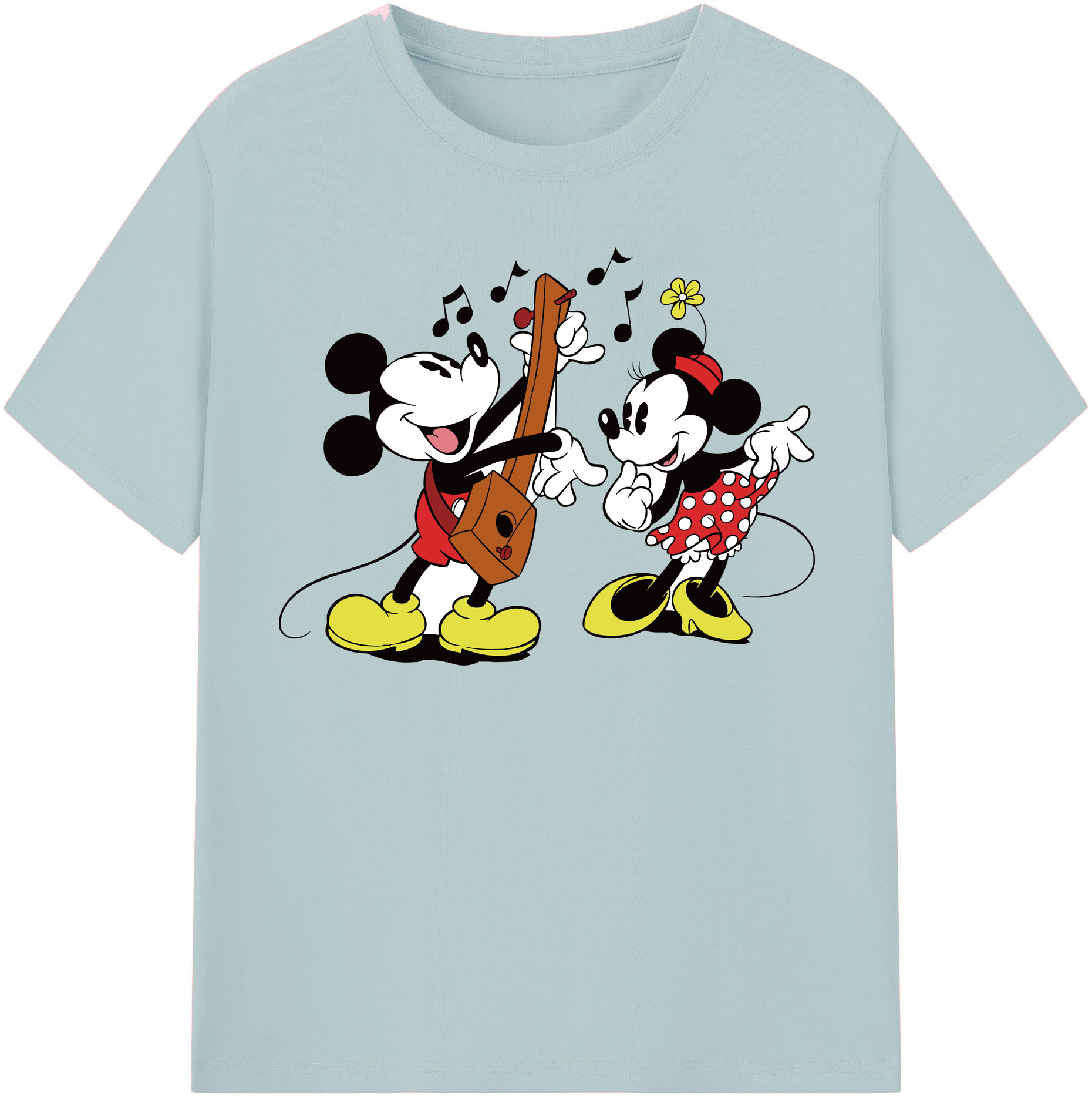 （画像用） ミッキーマウス Mickey Mouse 綿100％半袖Tシャツ（フロントプリント）